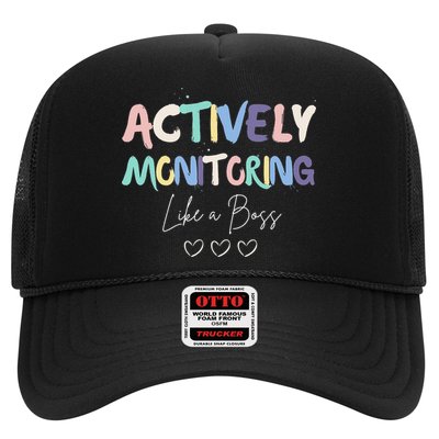 Actively Monitoring Like A Boss State Testing Day Teacher Trucker Hat