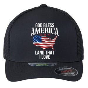 American Map Land That I Love Patrioticic Memorial Day 4th O Gift Flexfit Unipanel Trucker Cap