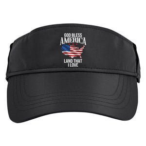 American Map Land That I Love Patrioticic Memorial Day 4th O Gift Adult Drive Performance Visor