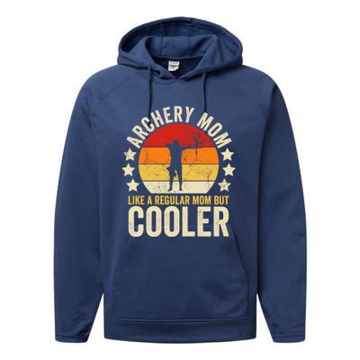 Archery Mom Like A Regular Mom But Cooler Mother's Day Gift Performance Fleece Hoodie