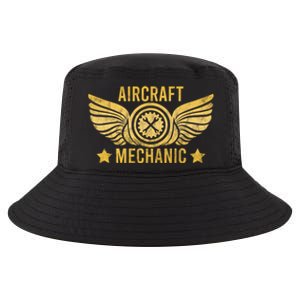 Aircraft Mechanic Logo Badge Aviation Gift Cool Comfort Performance Bucket Hat