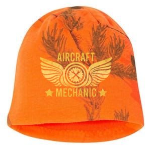 Aircraft Mechanic Logo Badge Aviation Gift Kati - Camo Knit Beanie