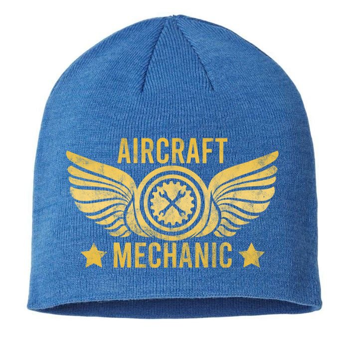 Aircraft Mechanic Logo Badge Aviation Gift Sustainable Beanie