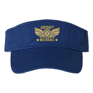 Aircraft Mechanic Logo Badge Aviation Gift Valucap Bio-Washed Visor