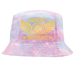 Aircraft Mechanic Logo Badge Aviation Gift Tie-Dyed Bucket Hat