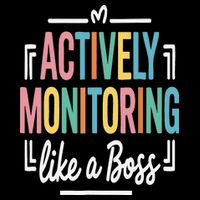 Actively Monitoring Like A Boss Motivational Testing Day Drawstring Bag