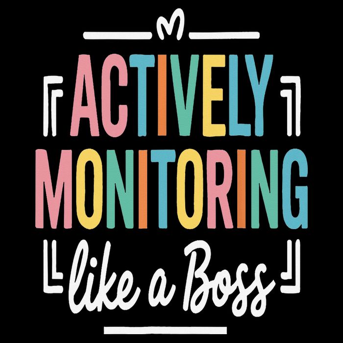Actively Monitoring Like A Boss Motivational Testing Day Drawstring Bag