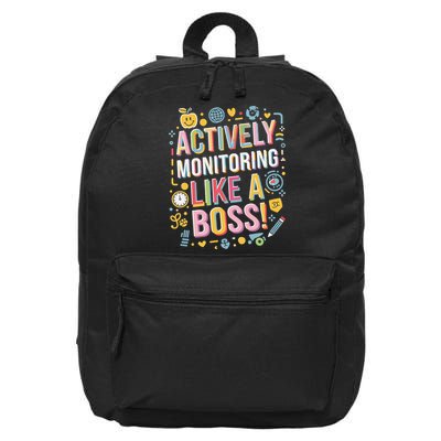 Actively Monitoring Like A Boss State Testing Teacher Exam 16 in Basic Backpack