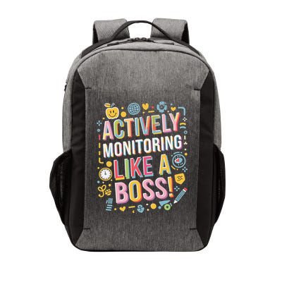 Actively Monitoring Like A Boss State Testing Teacher Exam Vector Backpack