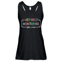 Actively Monitoring Like A Boss State Testing Teacher Ladies Essential Flowy Tank