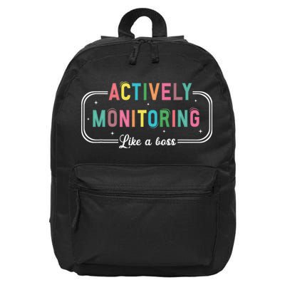 Actively Monitoring Like A Boss State Testing Teacher 16 in Basic Backpack