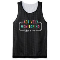 Actively Monitoring Like A Boss State Testing Teacher Mesh Reversible Basketball Jersey Tank