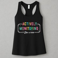 Actively Monitoring Like A Boss State Testing Teacher Womens Tank Top