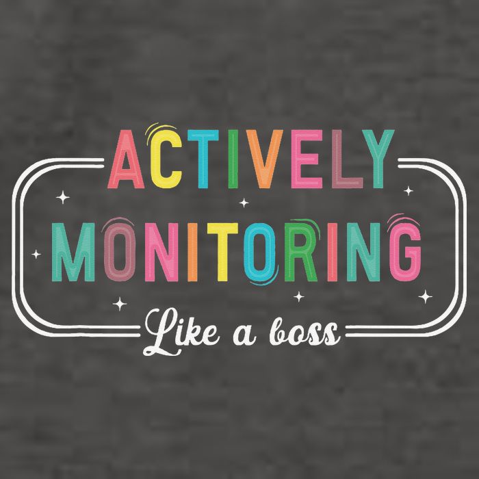 Actively Monitoring Like A Boss State Testing Teacher Vector Backpack