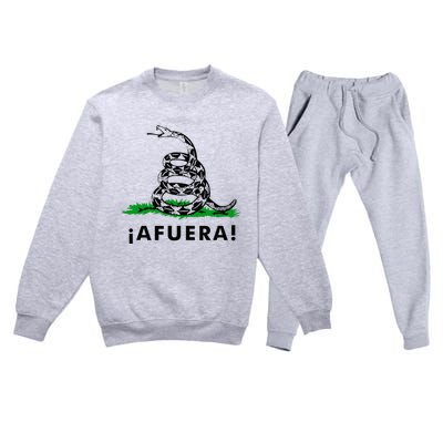 Afuera Milei Libertarian Gadsden Ancap Design Premium Crewneck Sweatsuit Set