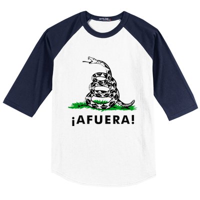 Afuera Milei Libertarian Gadsden Ancap Design Baseball Sleeve Shirt