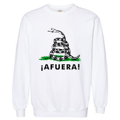 Afuera Milei Libertarian Gadsden Ancap Design Garment-Dyed Sweatshirt