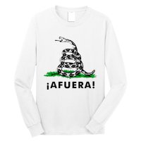 Afuera Milei Libertarian Gadsden Ancap Design Long Sleeve Shirt