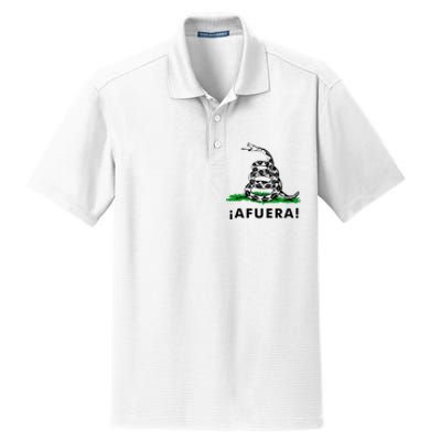 Afuera Milei Libertarian Gadsden Ancap Design Dry Zone Grid Polo