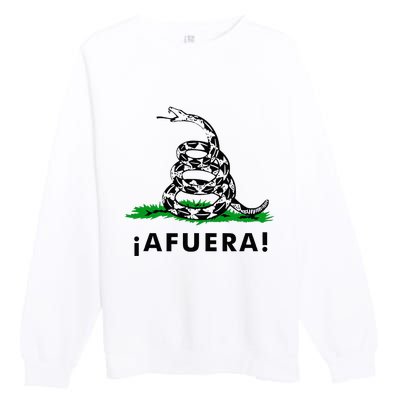 Afuera Milei Libertarian Gadsden Ancap Design Premium Crewneck Sweatshirt