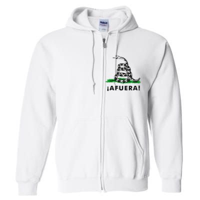 Afuera Milei Libertarian Gadsden Ancap Design Full Zip Hoodie