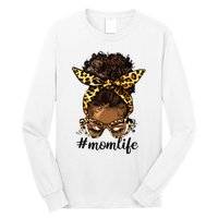 Afro Mom Life Messy Bun American Black Mom Mother’s Day Long Sleeve Shirt