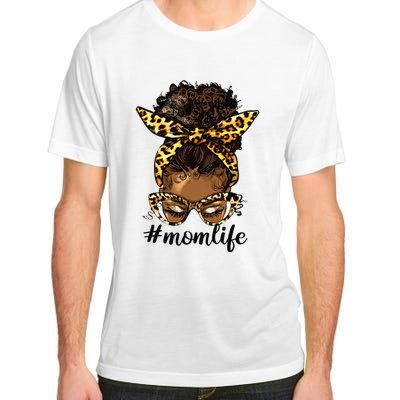 Afro Mom Life Messy Bun American Black Mom Mother’s Day Adult ChromaSoft Performance T-Shirt