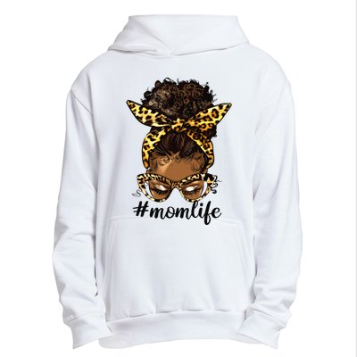 Afro Mom Life Messy Bun American Black Mom Mother’s Day Urban Pullover Hoodie