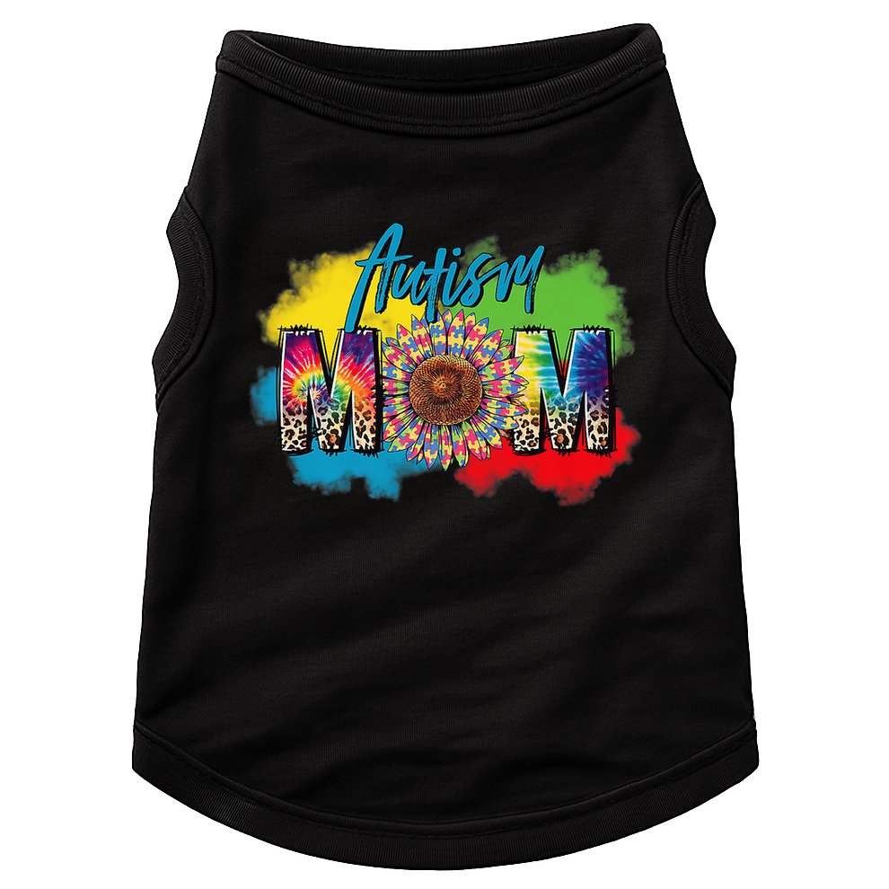 Autism Mother Leopard Print Autistic Autism Mom Doggie Tank