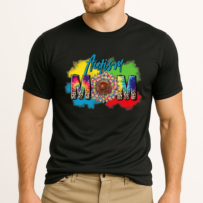 Autism Mother Leopard Print Autistic Autism Mom Cooling Performance Crew T-Shirt