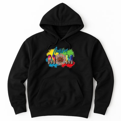 Autism Mother Leopard Print Autistic Autism Mom Hoodie