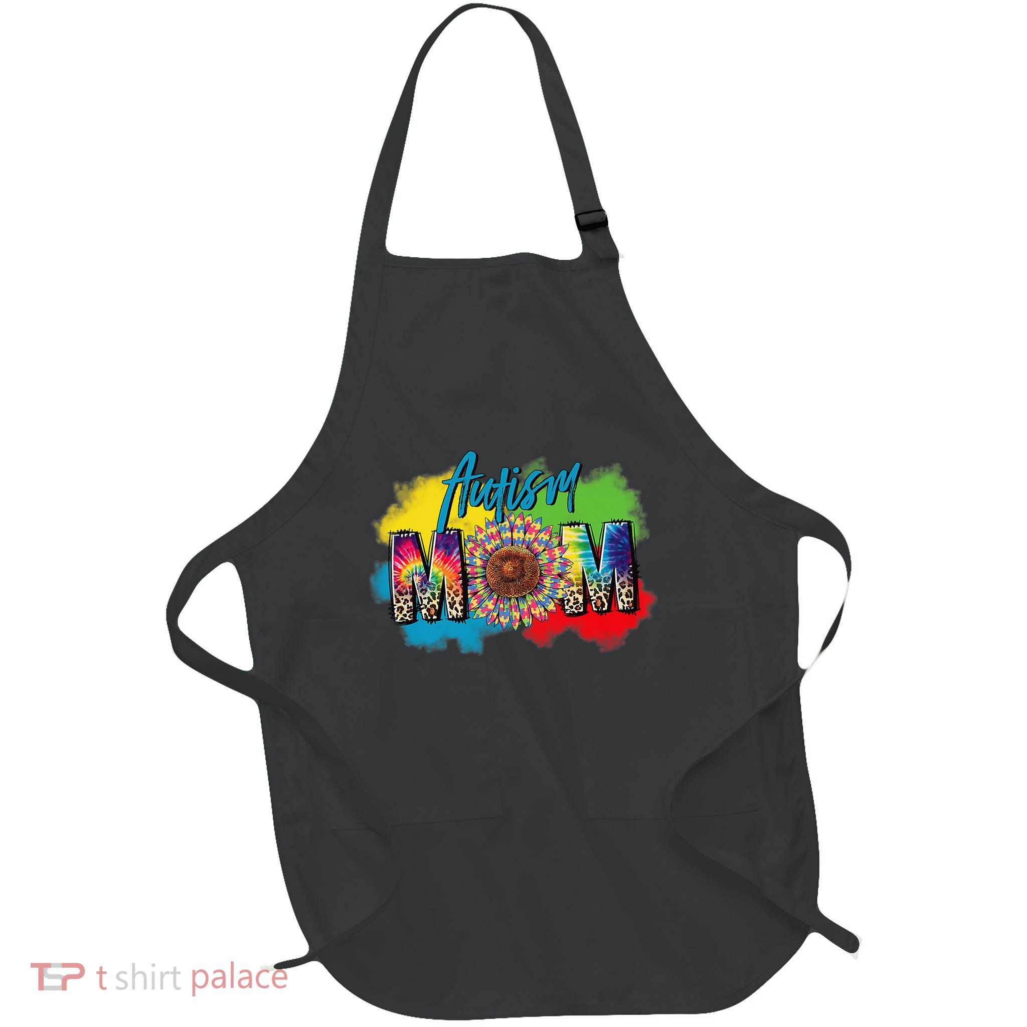 Autism Mother Leopard Print Autistic Autism Mom Apron