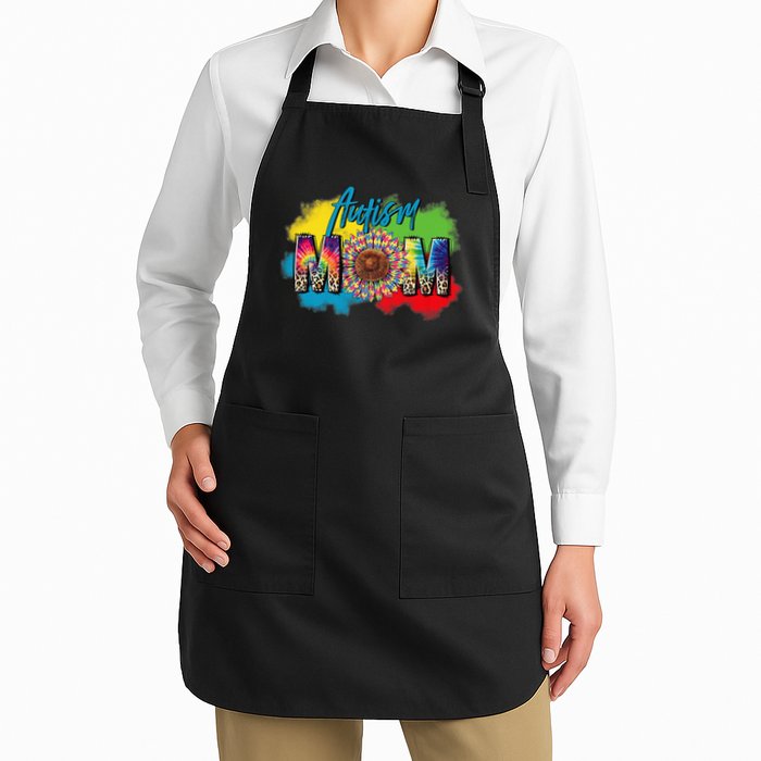 Autism Mother Leopard Print Autistic Autism Mom Apron