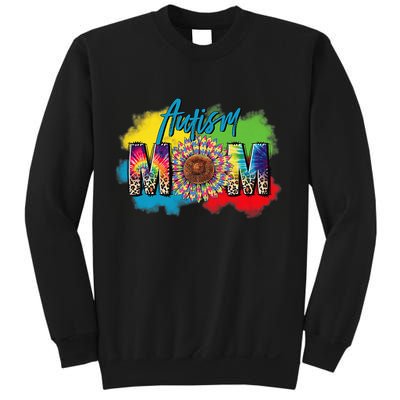 Autism Mother Leopard Print Autistic Autism Mom Sweatshirt
