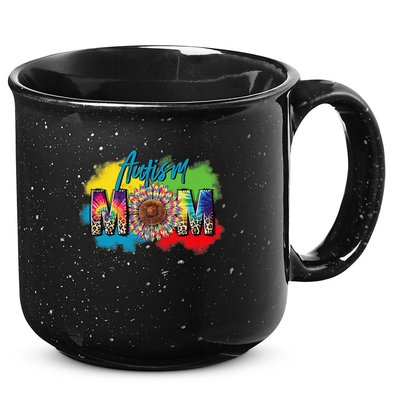Autism Mother Leopard Print Autistic Autism Mom 15oz Campfire Ceramic Mug