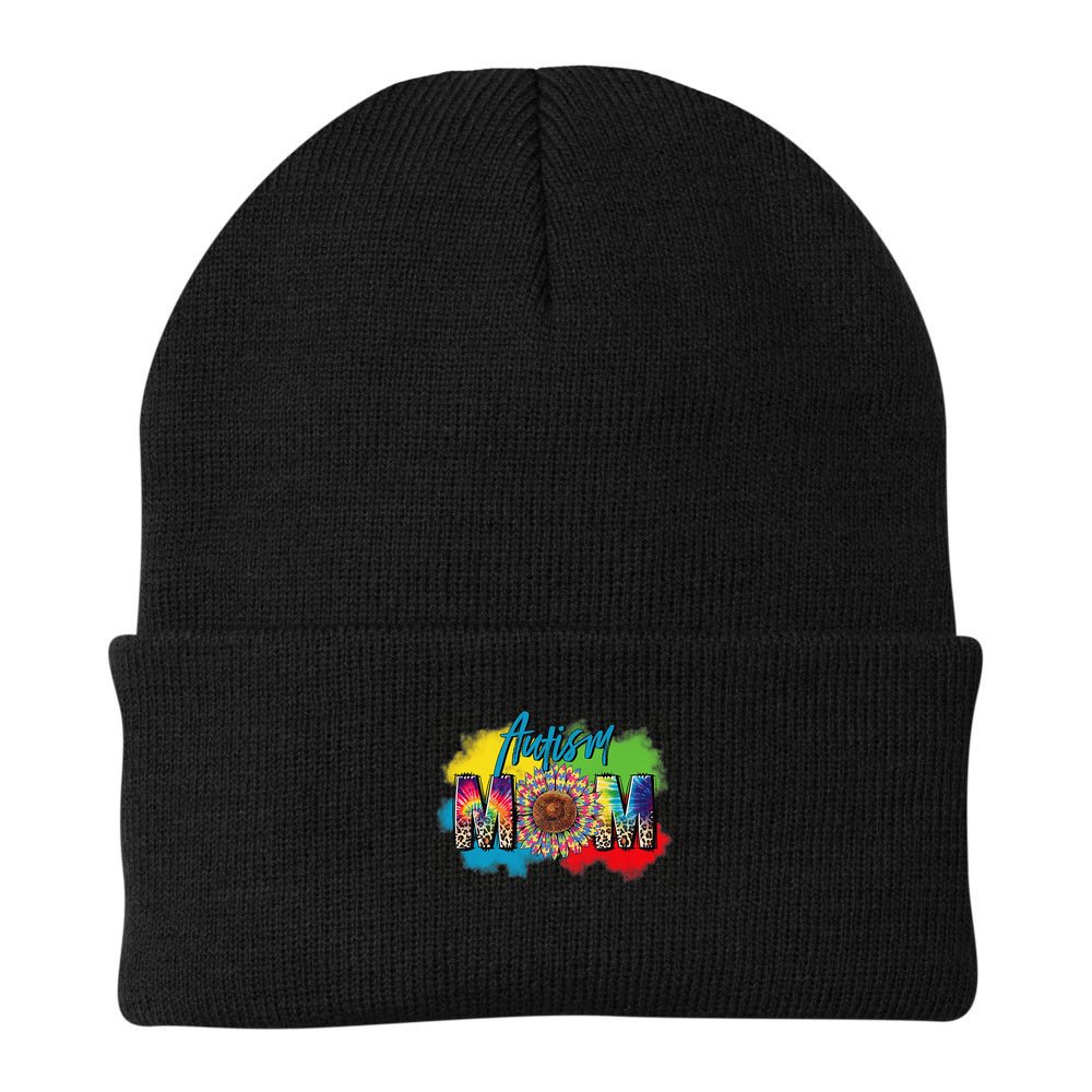 Autism Mother Leopard Print Autistic Autism Mom Beanie