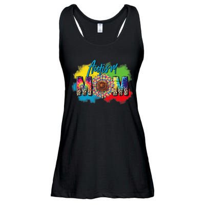 Autism Mother Leopard Print Autistic Autism Mom Ladies Essential Flowy Tank