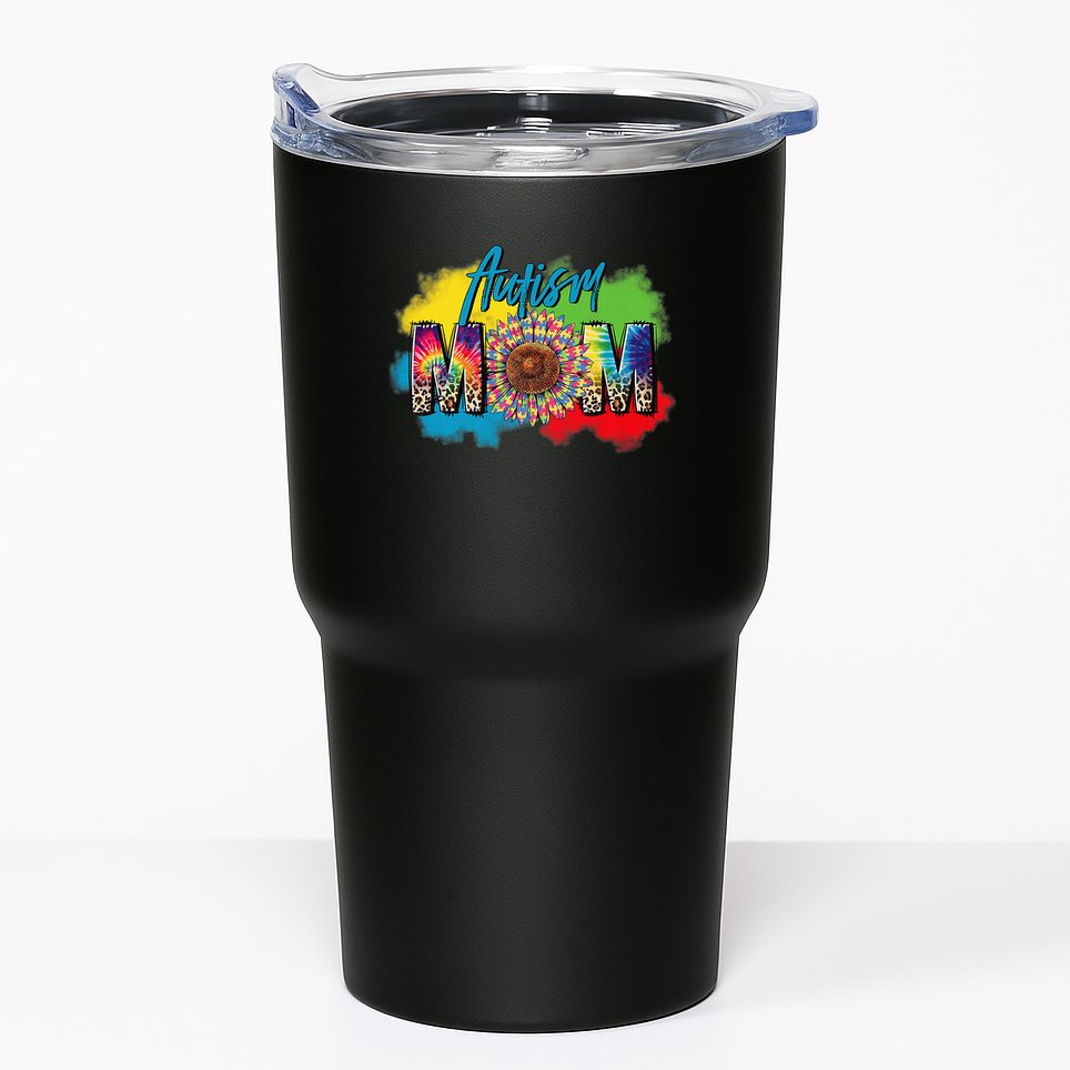 Autism Mother Leopard Print Autistic Autism Mom Tumbler
