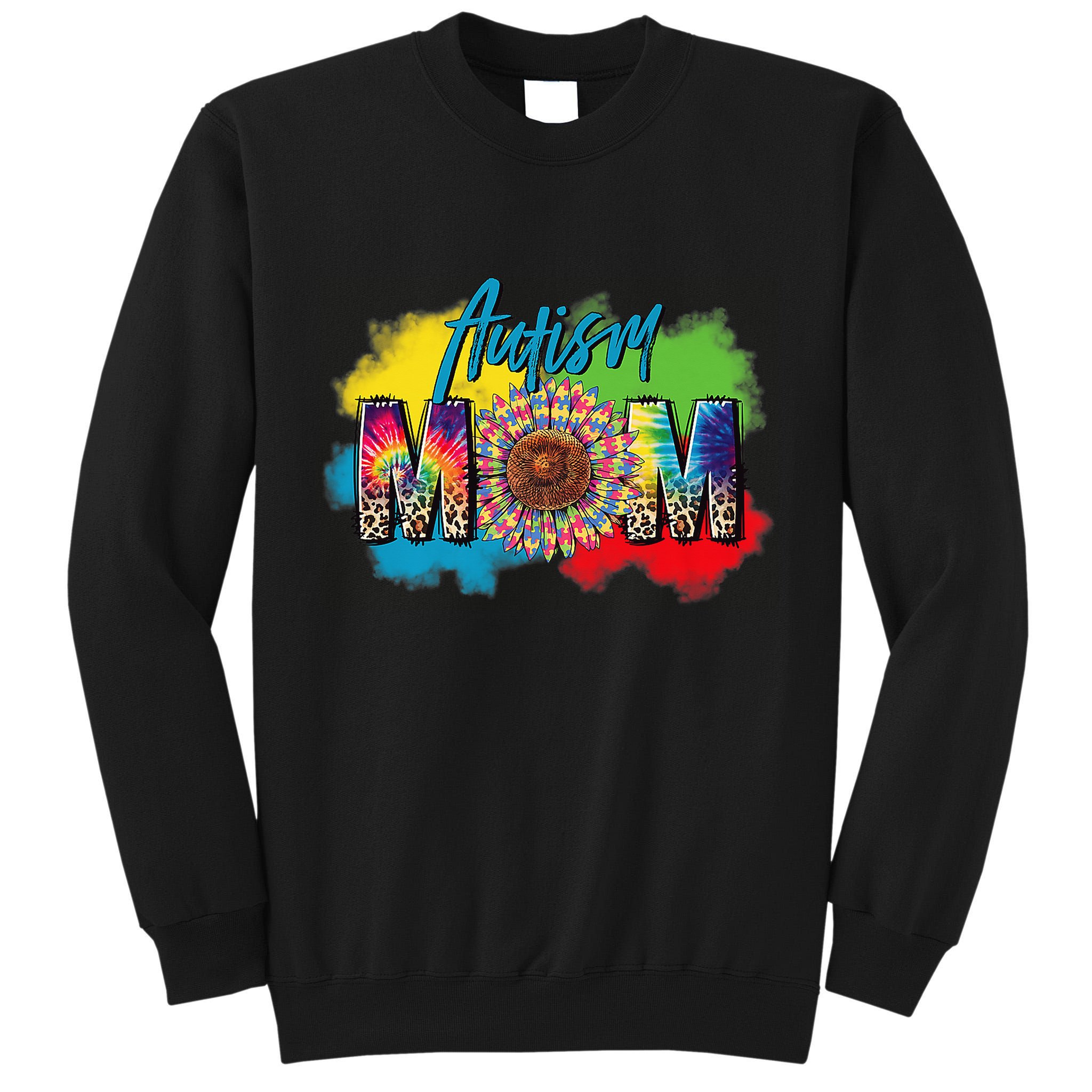 Autism Mother Leopard Print Autistic Autism Mom Tall Sweatshirt