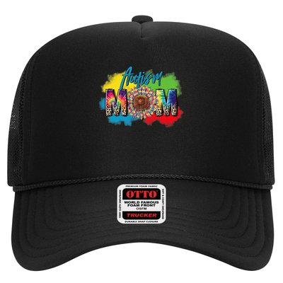 Autism Mother Leopard Print Autistic Autism Mom Trucker Hat