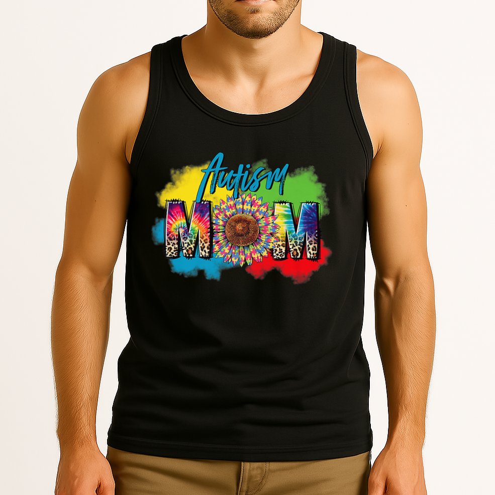 Autism Mother Leopard Print Autistic Autism Mom Tank Top