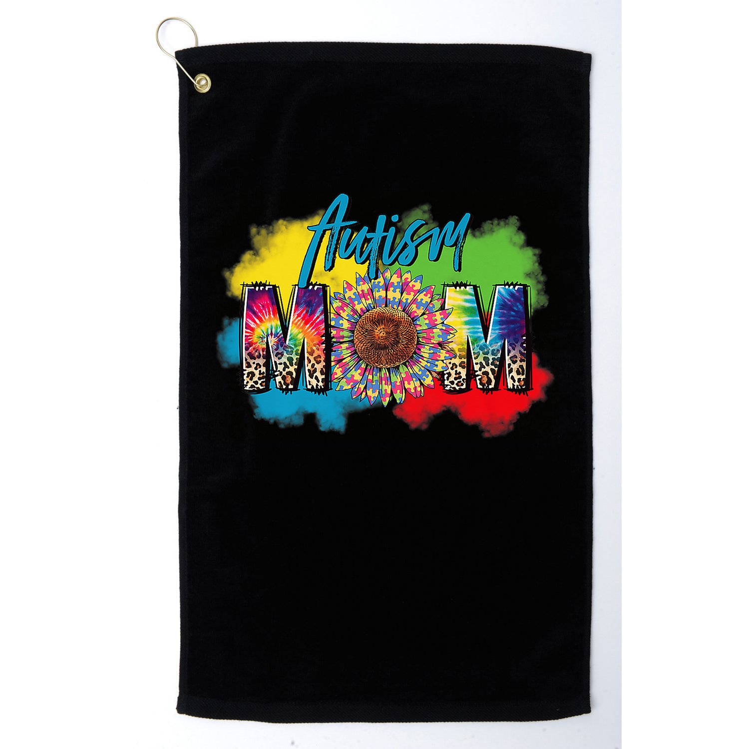 Autism Mother Leopard Print Autistic Autism Mom Golf Towel