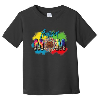Autism Mother Leopard Print Autistic Autism Mom Toddler T-Shirt