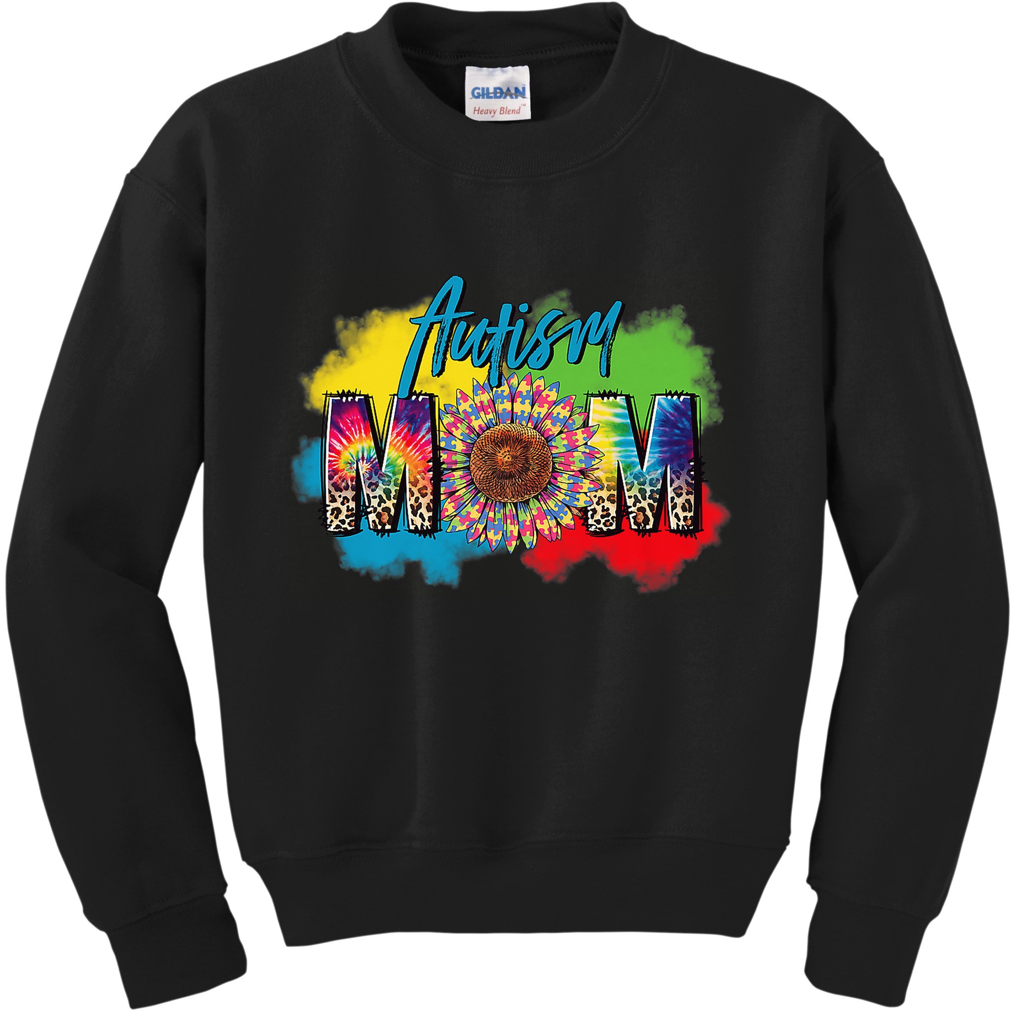 Autism Mother Leopard Print Autistic Autism Mom Kids Sweatshirt