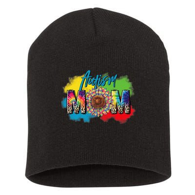 Autism Mother Leopard Print Autistic Autism Mom Short Acrylic Beanie