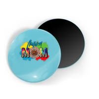Autism Mother Leopard Print Autistic Autism Mom Magnet