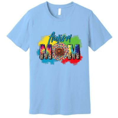 Autism Mother Leopard Print Autistic Autism Mom Premium T-Shirt