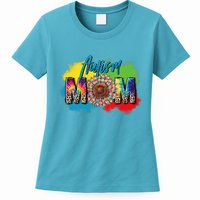 Autism Mother Leopard Print Autistic Autism Mom Womens T-Shirt