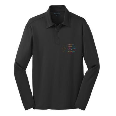 All My Life You Have Been Faithful Jesus Vintage Floral Silk Touch Performance Long Sleeve Polo