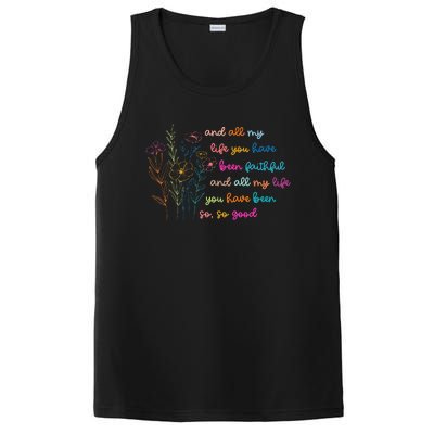 All My Life You Have Been Faithful Jesus Vintage Floral PosiCharge Competitor Tank